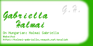 gabriella halmai business card